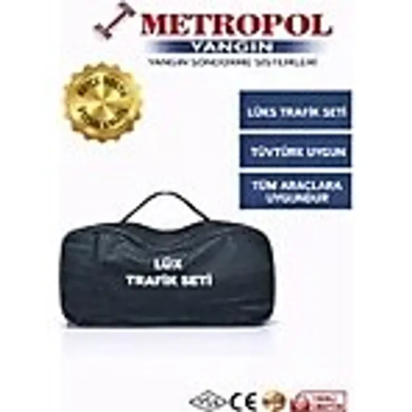 Metropol Yangın Dikdörtgen Trafik Ve Ilkyardım Seti Çantası Oto Çeki Demiri Araç Yangın Söndürme Seti