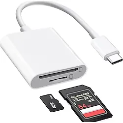 Mettzchrom iphone 15 / 16 / 17 serilerine uyumlu Sd Kart Hafıza Kart okuyucu Type-c SD Micro Sd Kart Okuyucu