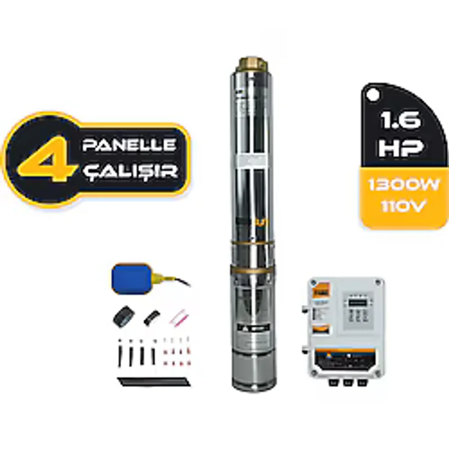 Mexxsun 1.6hp / 1300watt / 8 Kademe / 110-200 Volt Dc Dalgıç Pompa