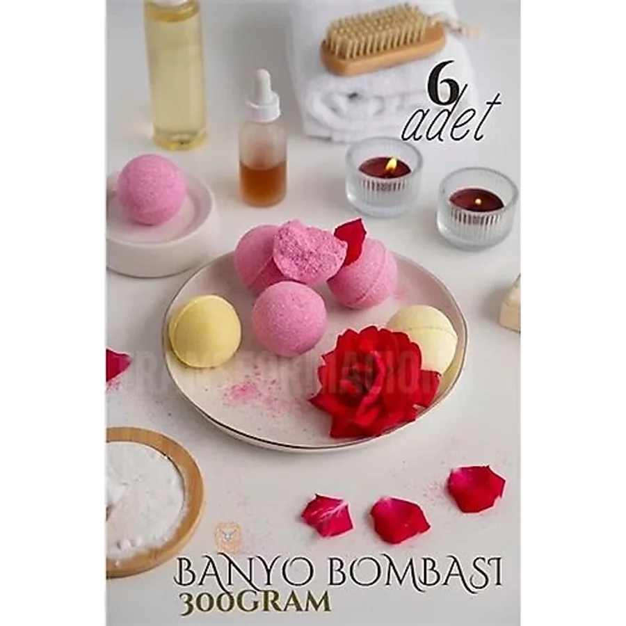 Mey İthalat Banyo Bombası Jakuzi Küvet Banyo Bombası Topu 6 Adet 300 Gr 721280