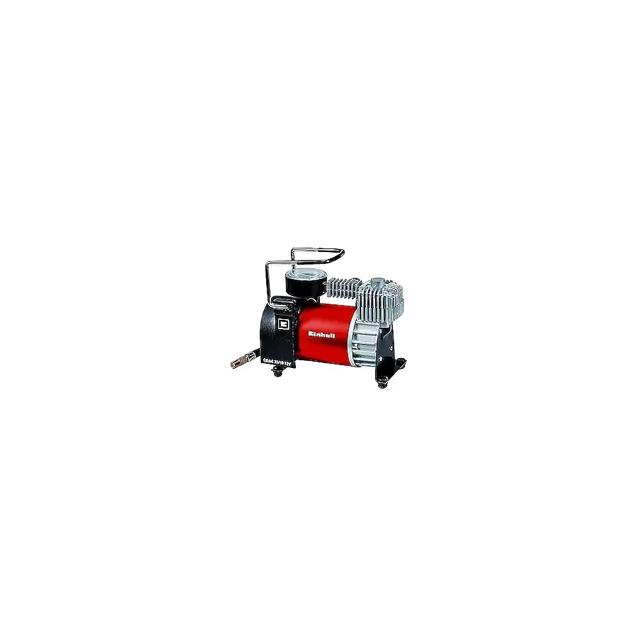 Mey İthalat Einhell Mini Kompresör Cc-Ac 35/10 12 V (Maks. 10 Bar, 35 L/dak Hava Çıkışı, Çakmak Soketi ile Bağlantı, Manometre, 4 Ek Adaptör Dahil) - 2072121