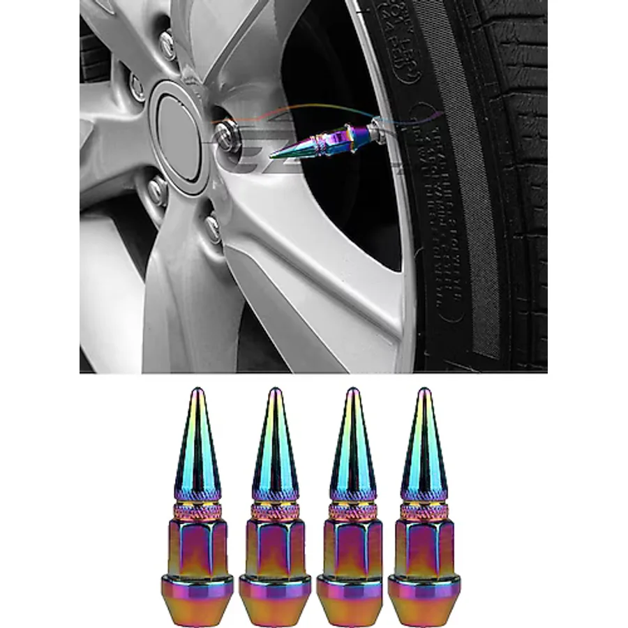 MeyZone Alüminyum Sivri Sibop Kapağı 4'lü Bukalemun Colormatic Sibob Kapağı 45mm