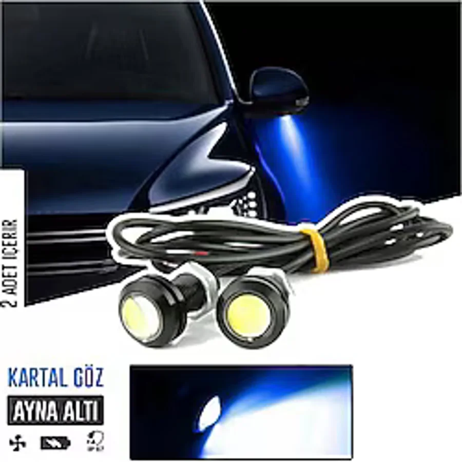 MeyZone Ayna Altı Led Ayna Altı Cob Aydınlatma Led Eagle Eye 2 Adet Beyaz Sağ Sol Takım