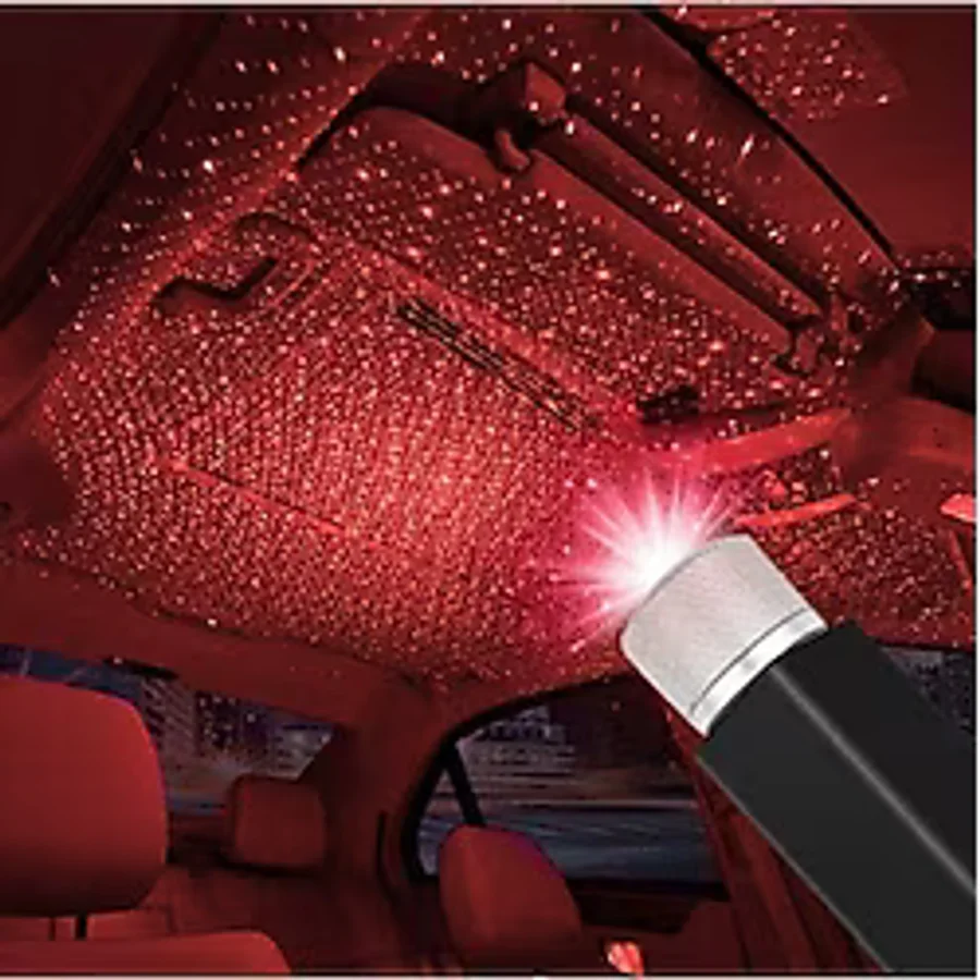 MeyZone Kırmızı Ayak Altı Tavan Led Araç Içi Aydınlatma Oto Araba Iç Disko Ayarlanır Usb Lamba Işık