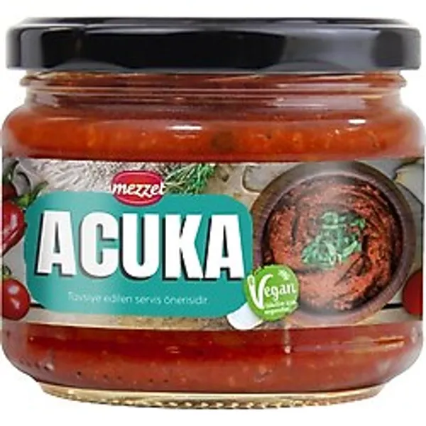 Mezzet Cevizli Yer Fıstıklı Acuka 300 g - Vegan ve Koruyucusuz Kahvaltılık Sos