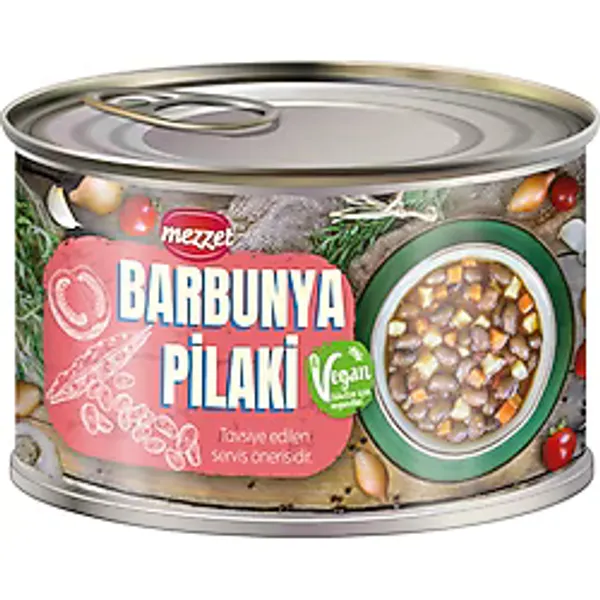 Mezzet Sebzeli Barbunya Pilaki 400 G - Vegan Katkısız Koruyucusuz Hazır Yemek Meze - 400 gr