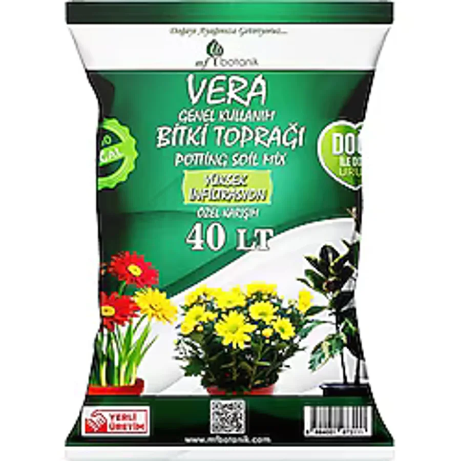 MF Botanik Vera Ithal Torf Cocopeat Özel Karışım Saksı Harcı Bitki Toprağı 40 Litre