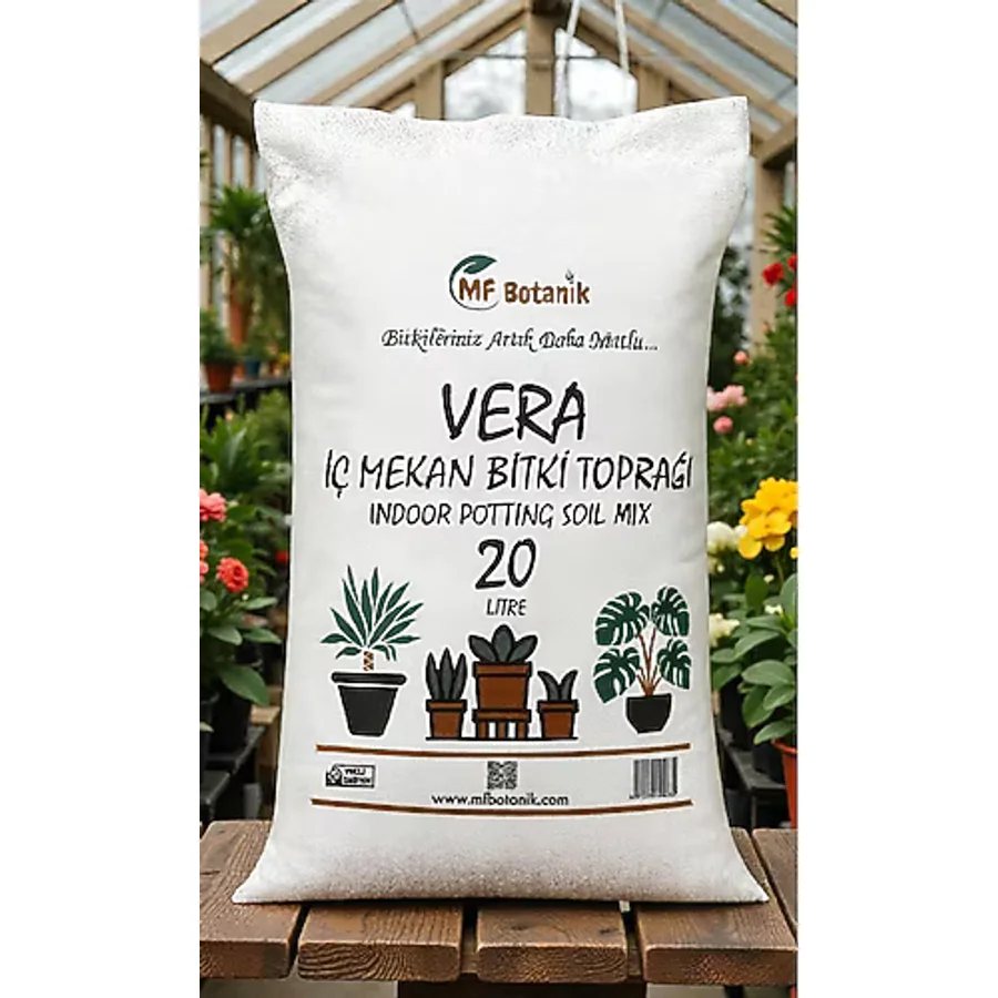 MF Botanik Vera Özel Karışım Iç Mekan Bitki Toprağı 20 Litre Çiçek Toprağı Toprak Harcı