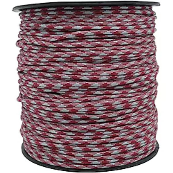 Mg Ropes Bileklik,Outdoor ve Hobi Paracord İp 4 mm No:45 30 Metre Bordo Gri Desen