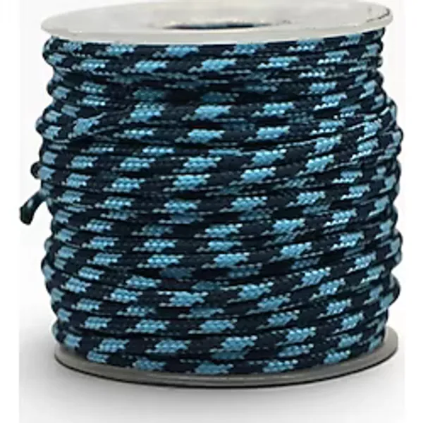 MG ROPES Bileklik, Outdoor ve Hobi Polyester Paracord İpi 2.2 mm No:8 20 Metre Mavi ve Petrol Desen