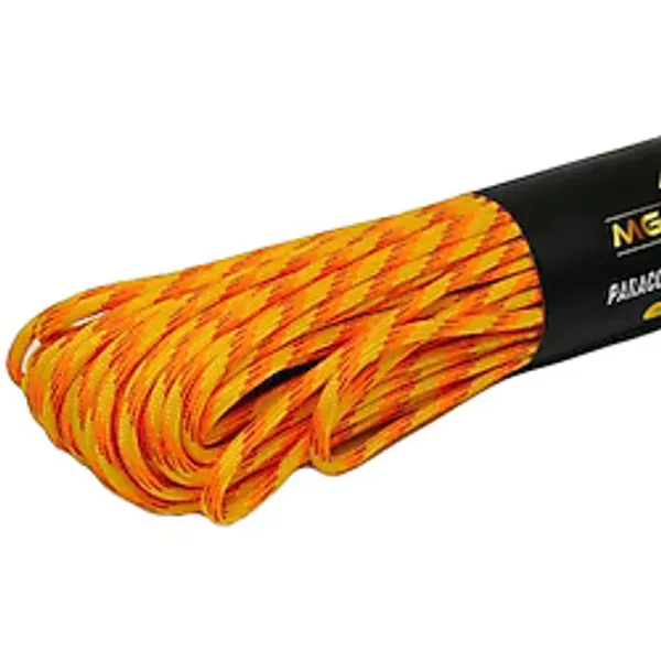 MG ROPES Bileklik ve Outdoor Polyester Paracord İp 4 mm 30 Metre Sarı Turuncu