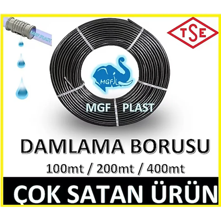Mgf - Damlama Sulama Borusu-Delikli Ve Deliksiz Hortum Seçenekli
