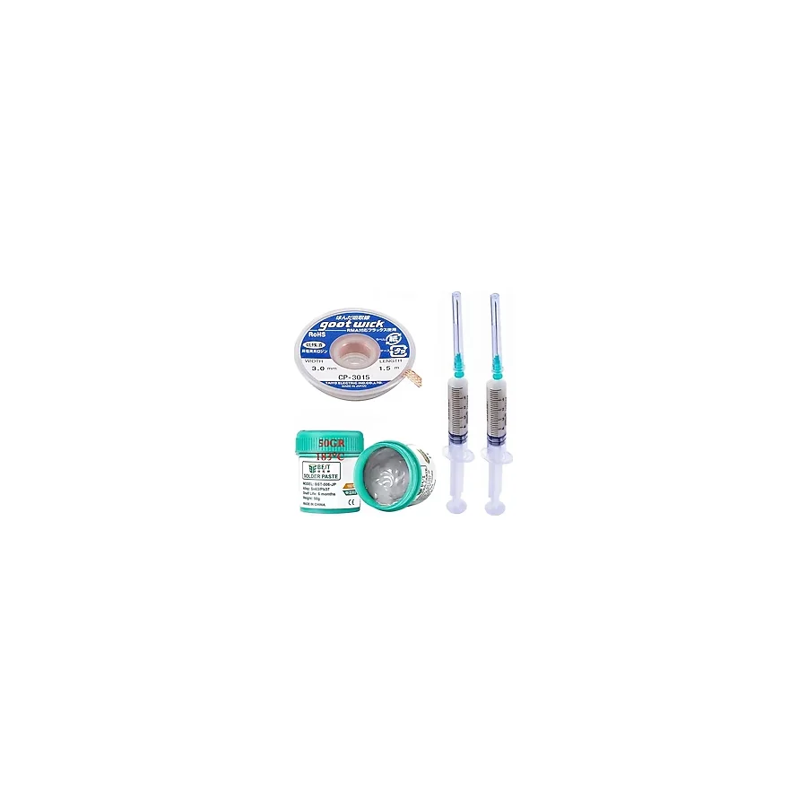 MHM BST-506 Krem Lehim Sıvı Lehim Solder Paste 50GR/ Lehim Emme Temizleme Teli 3,0mm CP-3015