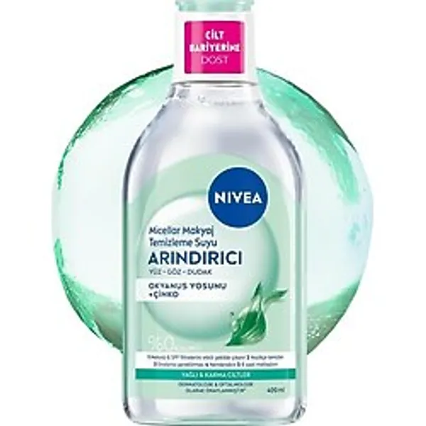 Micellar Makyaj Temizleme Suyu Arındırıcı Ve Matlaştırıcı 400 Ml, Yüz, Göz Ve Dudak Temizleyici, Amino Asit Kompleksi Ve Okyanus Yosunu Özü