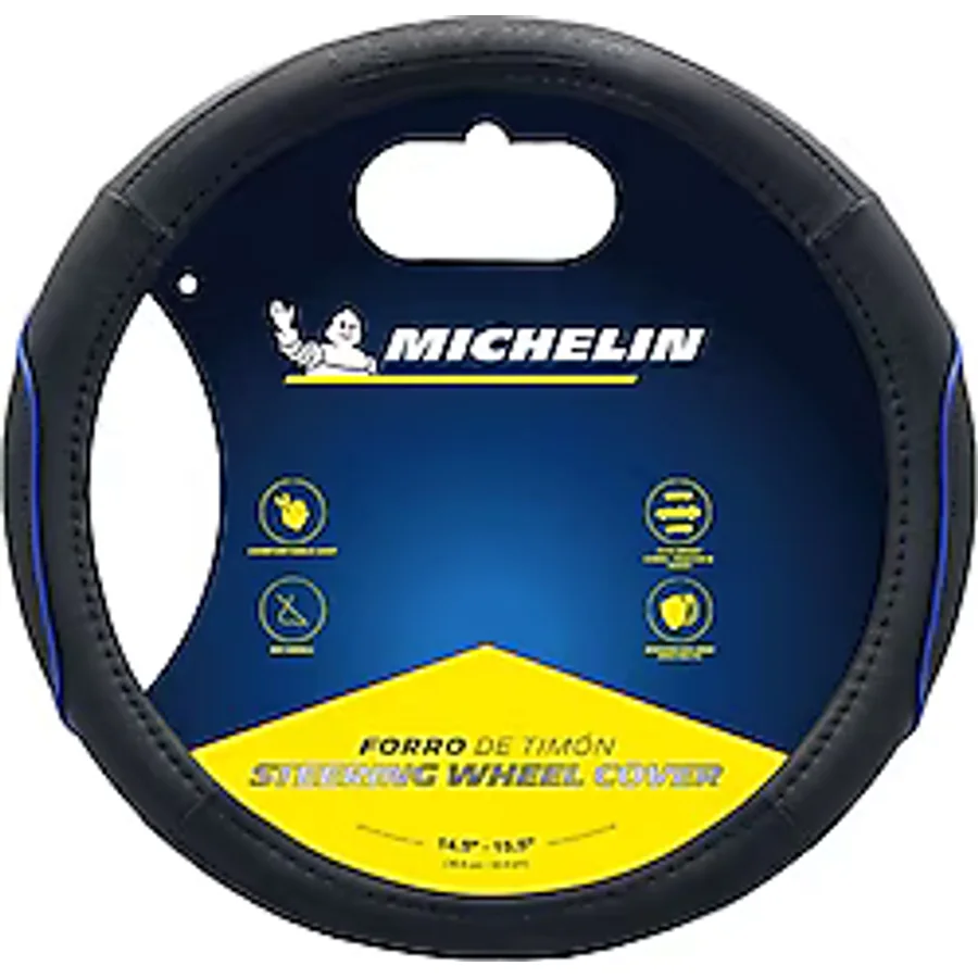 Michelin MC1003NAZ Premium Suni Deri Mavi Direksiyon Kılıfı