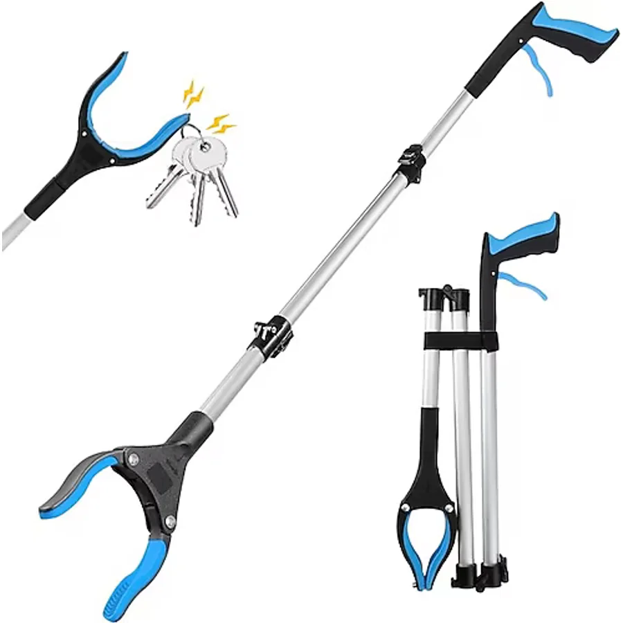 Microcase 109 cm 3 Katmanlı Çöp Şişe Atık Toplama Eşya Alma Aparatı - AL5702 - Siyah