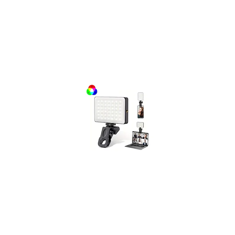 Microcase Şarjlı Çok Fonksiyonlu Ayarlanabilir Rgb Ürün Çekim Işığı Softbox Fotoğraf Stüdyo Aydınlatması Cep Ledi AL4965 - Siyah