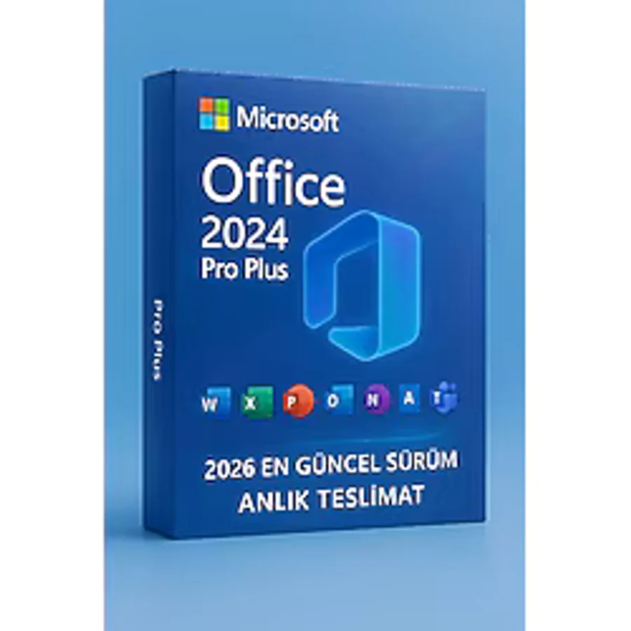 Microsoft Office Pro Plus 2024/2026 Orijinal Dijital Lisans - Güncel Sürüm, Ömür Boyu Aktivasyon, Güvenli Kullanım