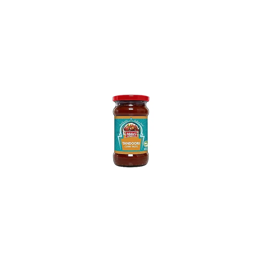 Mida's Tandoori Curry Paste 300 gr Hint Usulü Tandoori Köri Ezmesi Tavuk, Et, Balık ve Sebze Marineleri İçin Hint Baharat Sosu