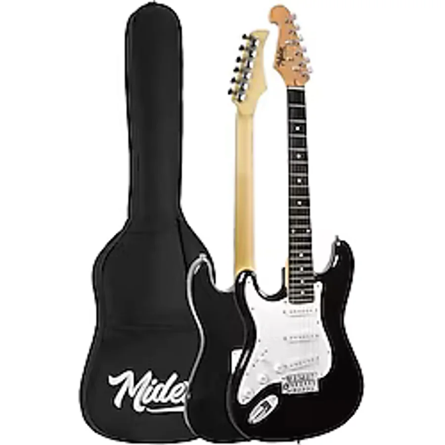 Midex AGE-45 SOLAK Elektro Gitar Seti Amfili ve Full Aksesuar White Black