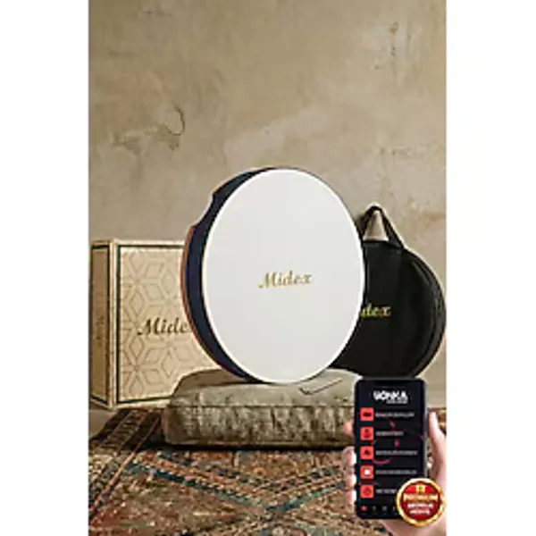 Midex Br-410 Kaliteli Bendir Def Akort Ayarlı El Tutma Oyuklu Çantalı