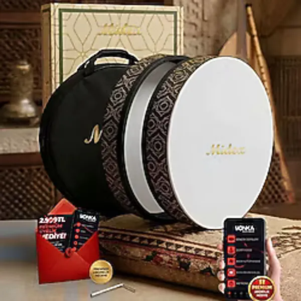 Midex Br-511 Kaliteli Bendir Def Akort Ayarlı El Tutma Oyuklu Çantalı