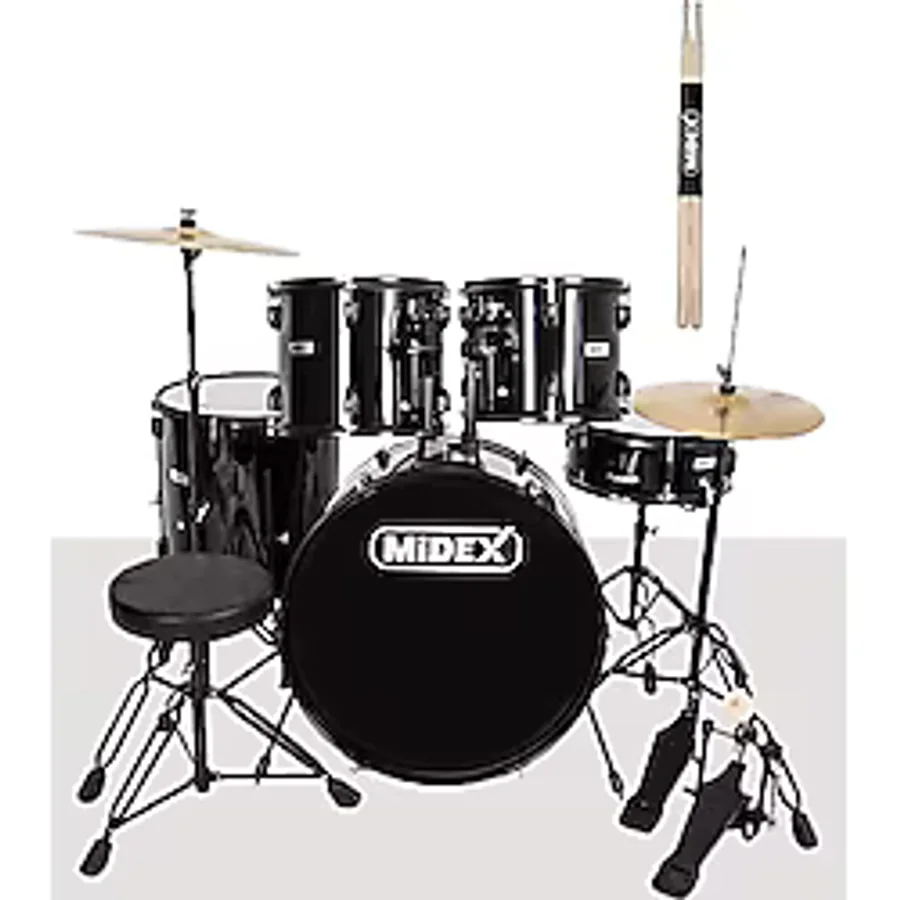 Midex CD900X-BK 22 inç Siyah Akustik Bateri Seti