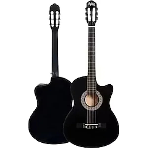 Midex CG-390BK-XBAG Siyah Klasik Gitar 4/4 Sap Ayarlı Kesik Kasa Full Set (Çanta Tuner Askı Capo Metod Pena)