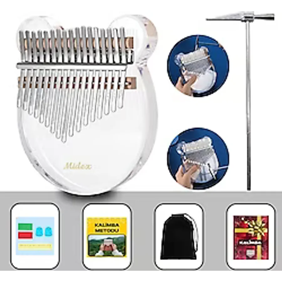 Midex KLX-6000 Şeffaf Cam Kalimba