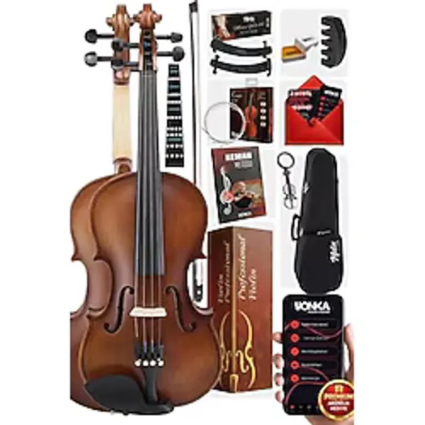 Midex Lma-544tys 1/2 Profesyonel Keman 2/4 Çocuk Kemanı 7-10 Yaş (yastık Susturucu Yedek Tel Çanta)