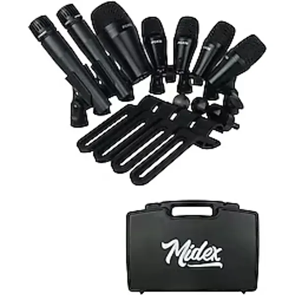 Midex M-Drum Kit-7 7 Parça Davul Mikrofon Seti