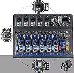 Midex MDX-07FXU 7 Kanal Ses Mikseri