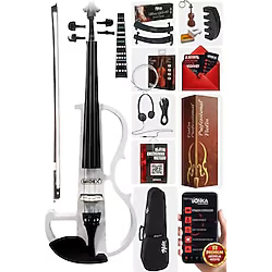 Midex Rcz-606w Elektro Keman Seti Beyaz (kulaklık Kablo Tuner Yastık )