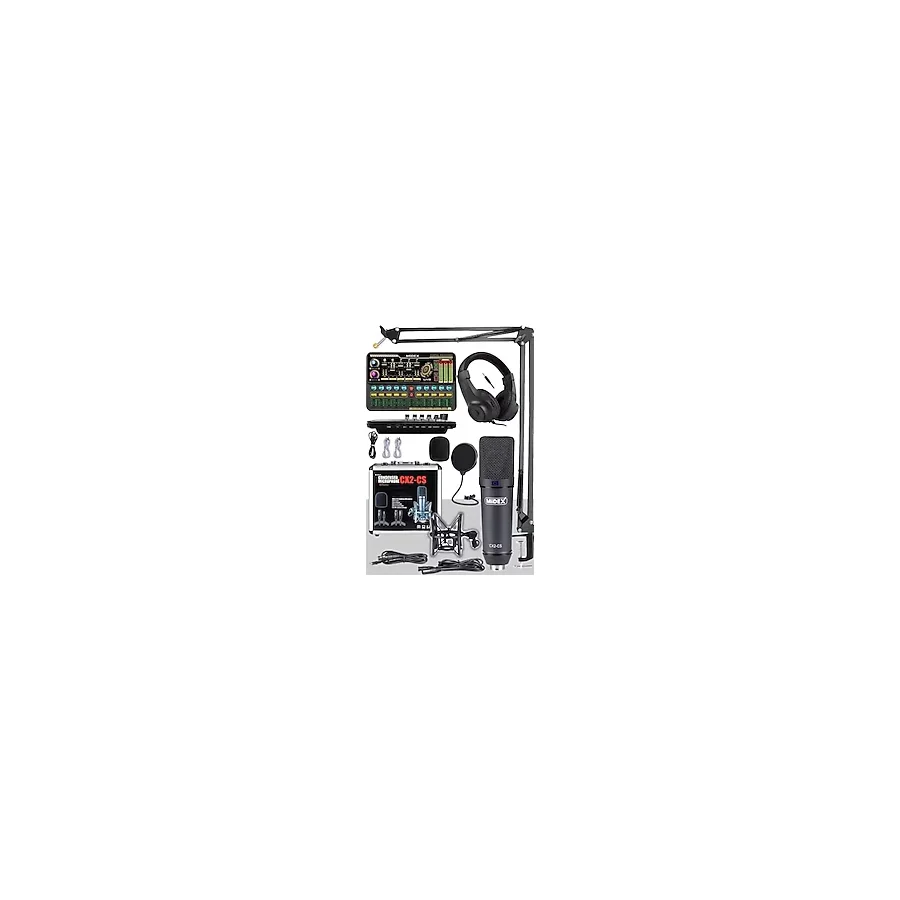 Midex Stüdyo Ekipmanları Private Paket-2 CX2 Mikrofon VS11 Ses Kartı Stüdyo Kayıt Seti