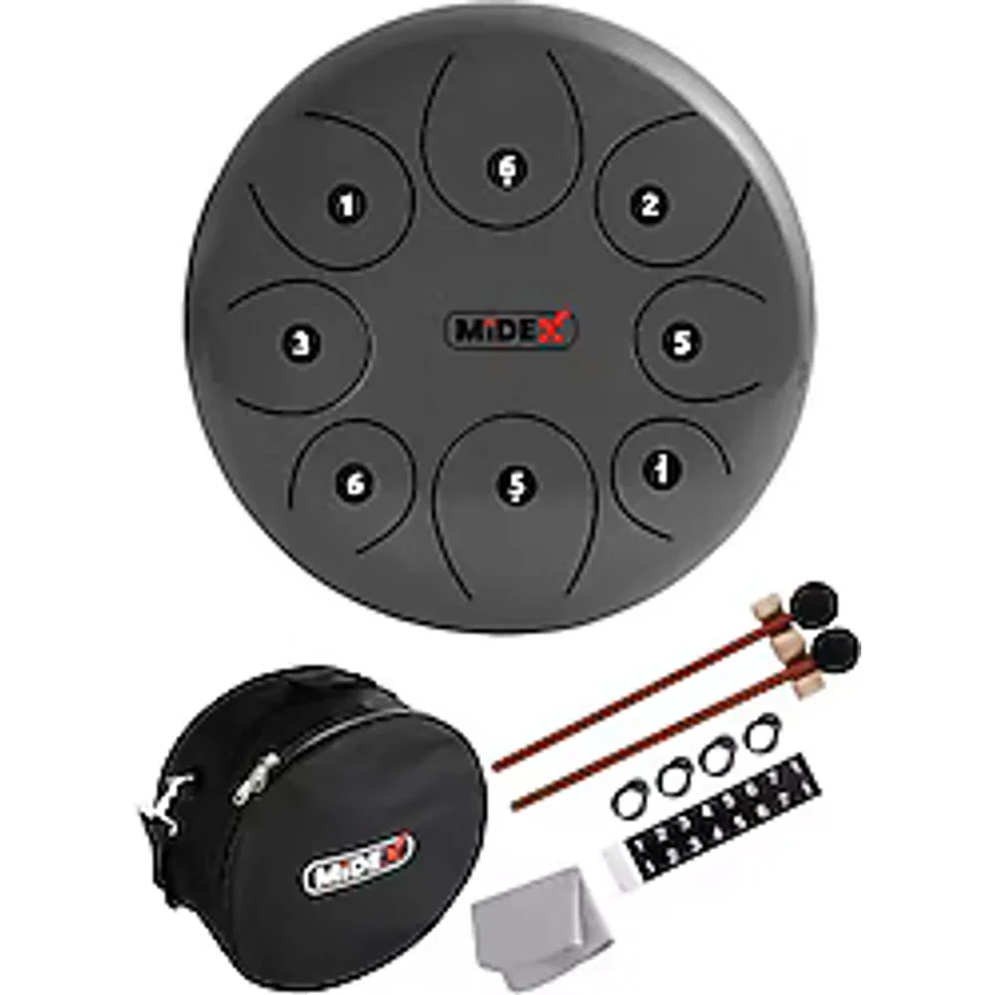 Midex TD-108 10 İnç 8 Ton Çelik Dil Handpan Set