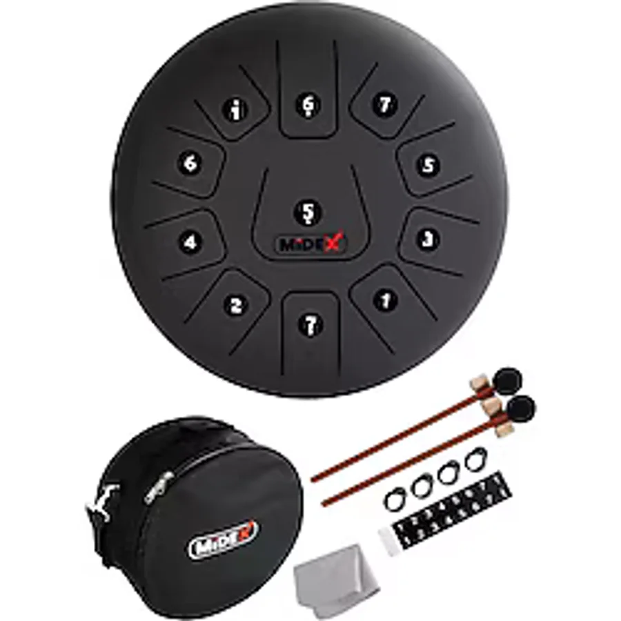 Midex TD-1211BK Çelik Dil Davul Handpan 12 İnç 11 Ton Steel Tongue Drum Full Set
