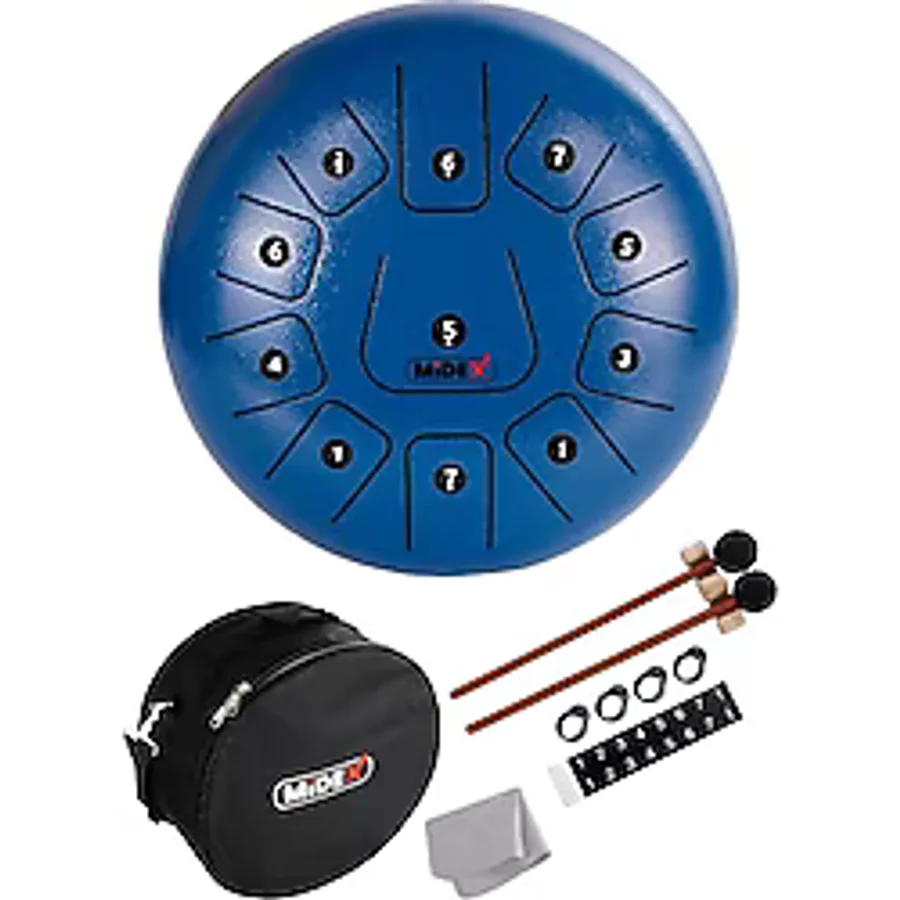 Midex TD-1211BL Çelik Dil Davul Handpan 12 İnç 11 Ton Steel Tongue Drum Full Set