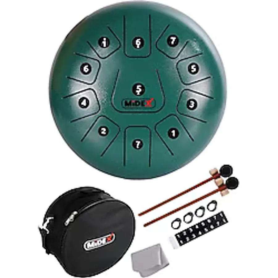 Midex TD-1211GR Çelik Dil Davul Handpan 12 İnç 11 Ton Steel Tongue Drum Full Set