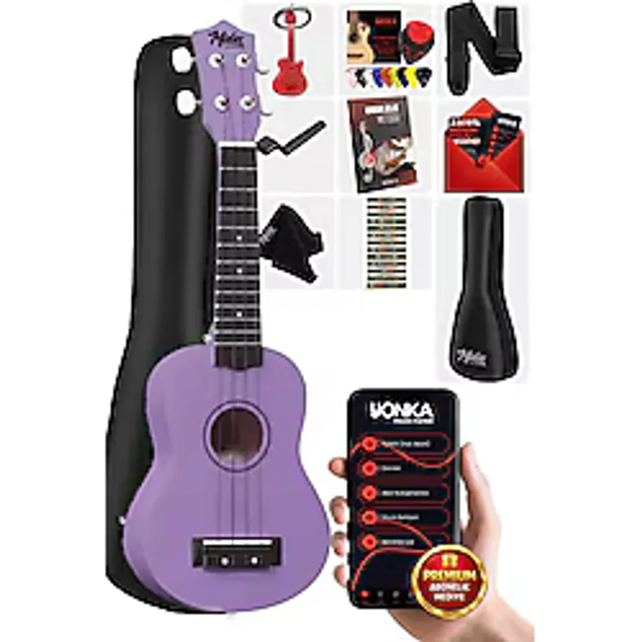 Midex Ukx-901Prp Mor Soprano Ukulele (Askı Çanta Metod Pena)