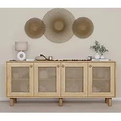 midoser Bohem Serisi Natura Pvc Hasır Desen Ceviz - Meşe Konsol