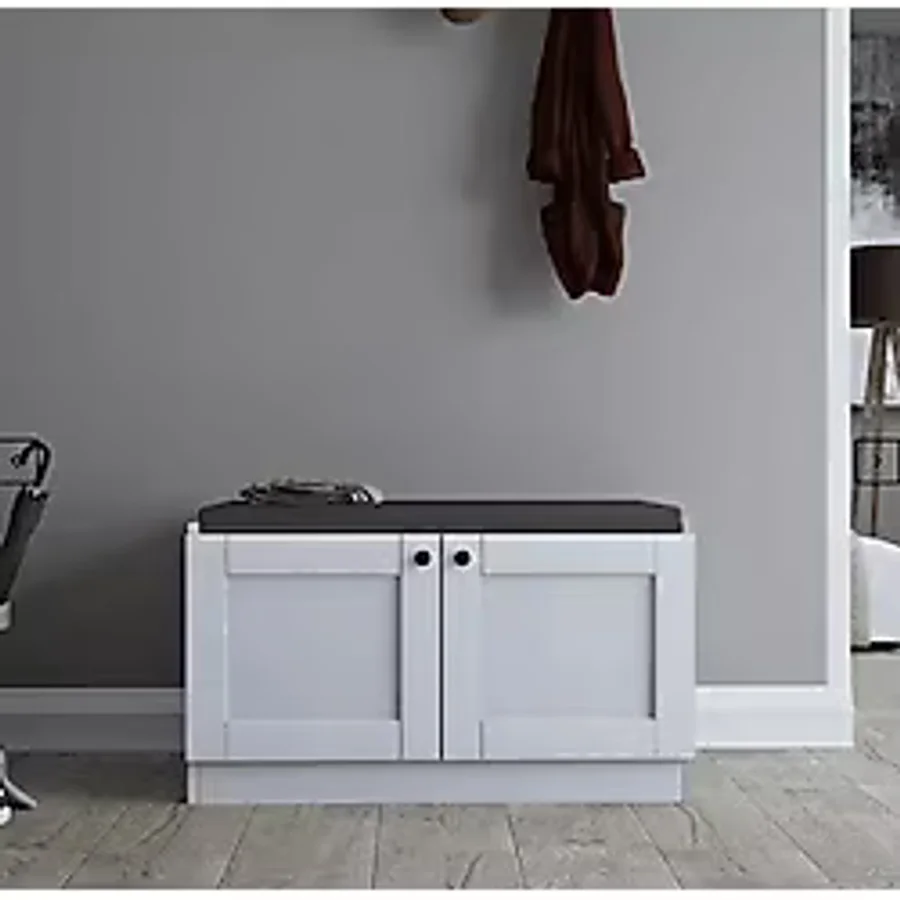 Midoser Lucas Ayakkabılık/bench ( Minder Dahil) Beyaz