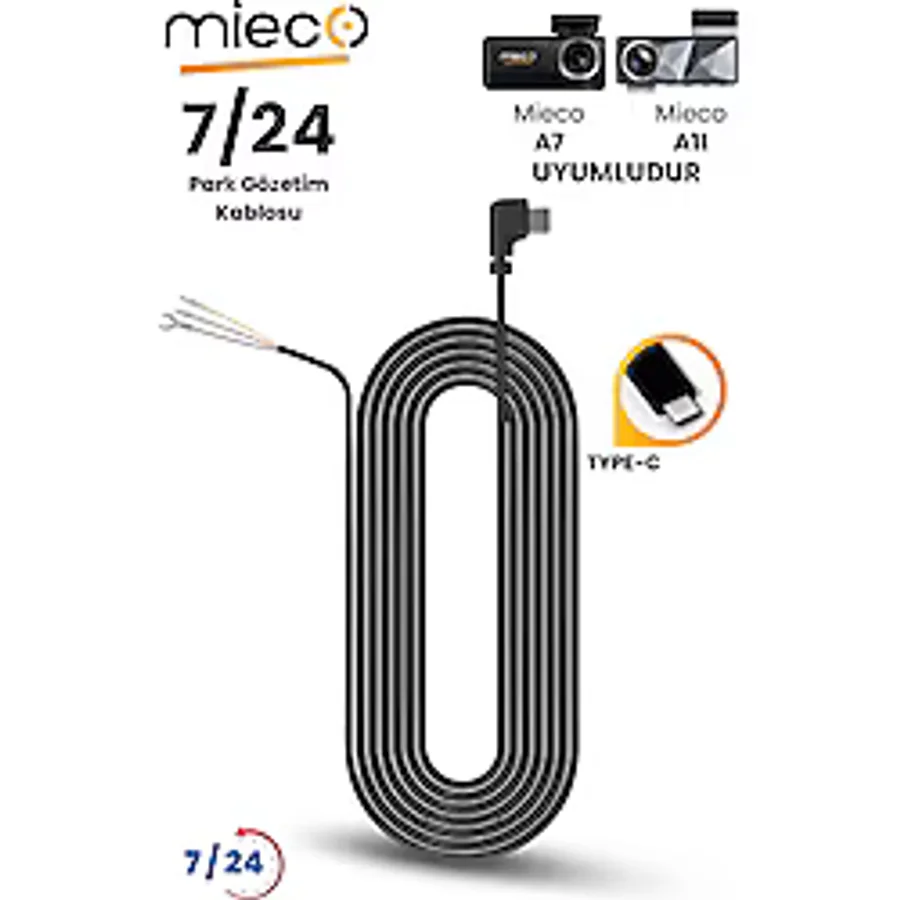 Mieco A7 Ve A11 Uyumlu Park Modu Akü Bağlantı Kablosu /Hardware Kit (Type-C)