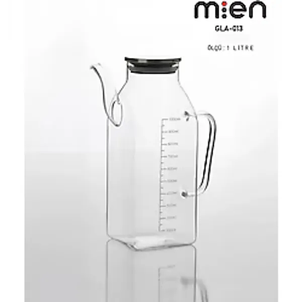 MİEN 1 LT METAL KARE CAM YAĞDANLIK