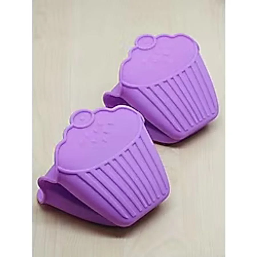 Mien Cupcake Silikon Fırın Eldiveni - Mor