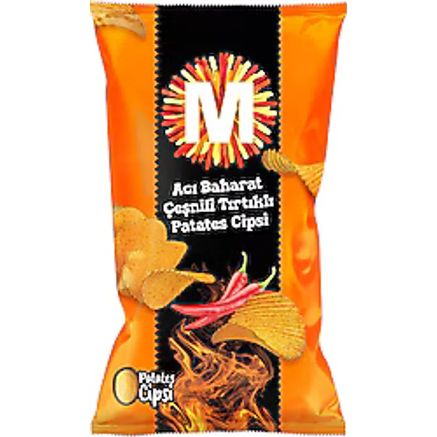 Migros Acı Baharat Çeşnili Tırtıklı Patates Cipsi 135 gr