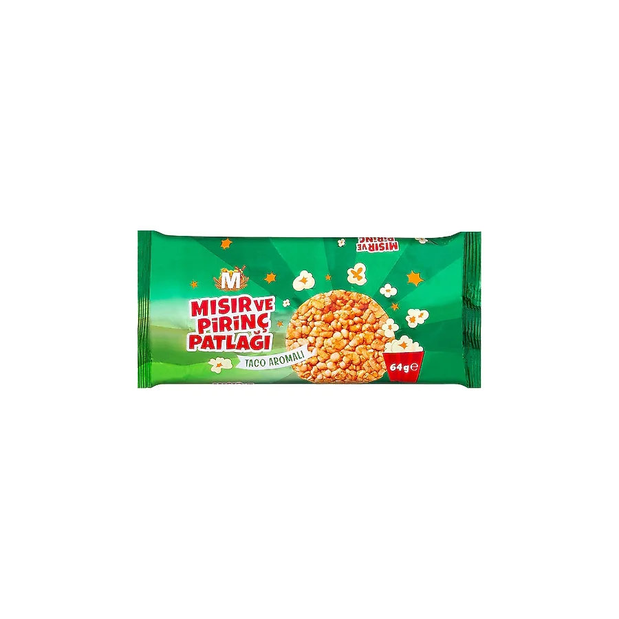Migros Taco Aromalı Mısır ve Pirinç Patlağı 64 gr
