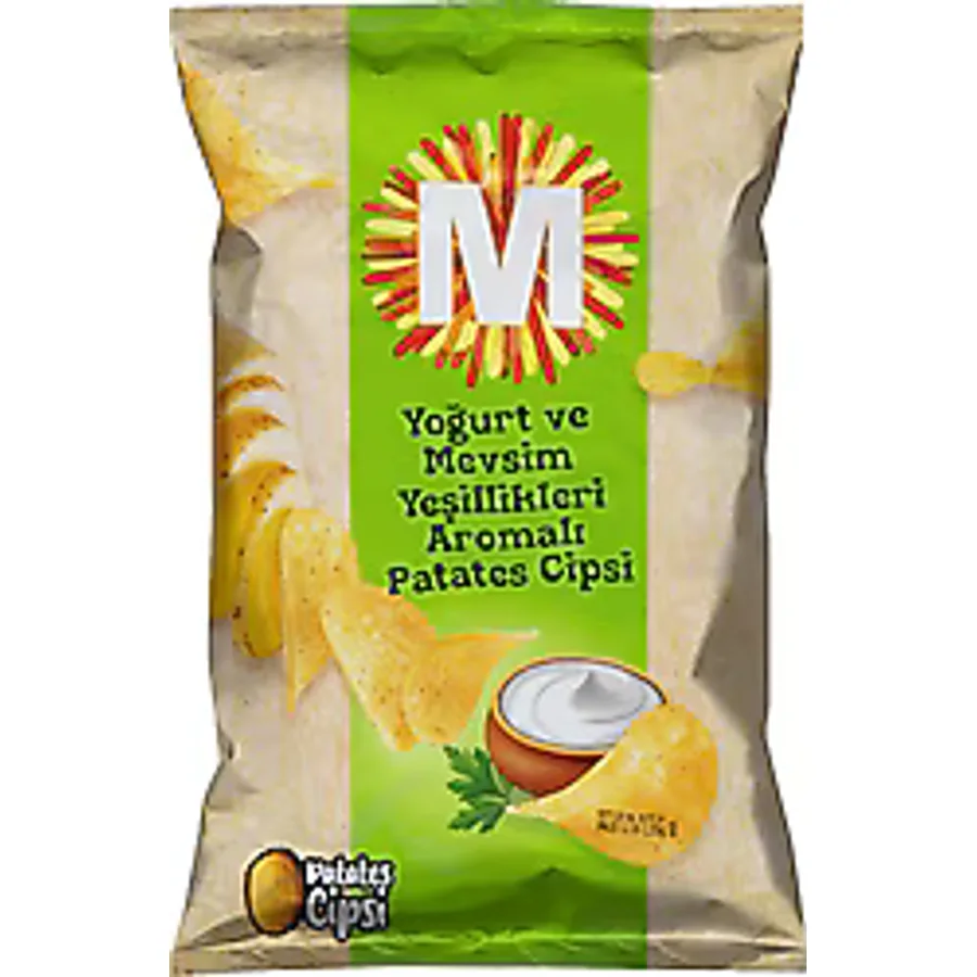 Migros Yoğurt Mevsim Yeşillik Aromalı Patates Cipsi 135 gr