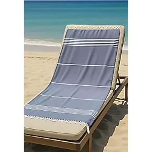 Mika %100 Pamuk Peştemal Havlu 100x180 cm Plaj Havlusu, Hamam Peştemali, Hızlı Kuruyan Hafif Banyo Havlusu Lacivert