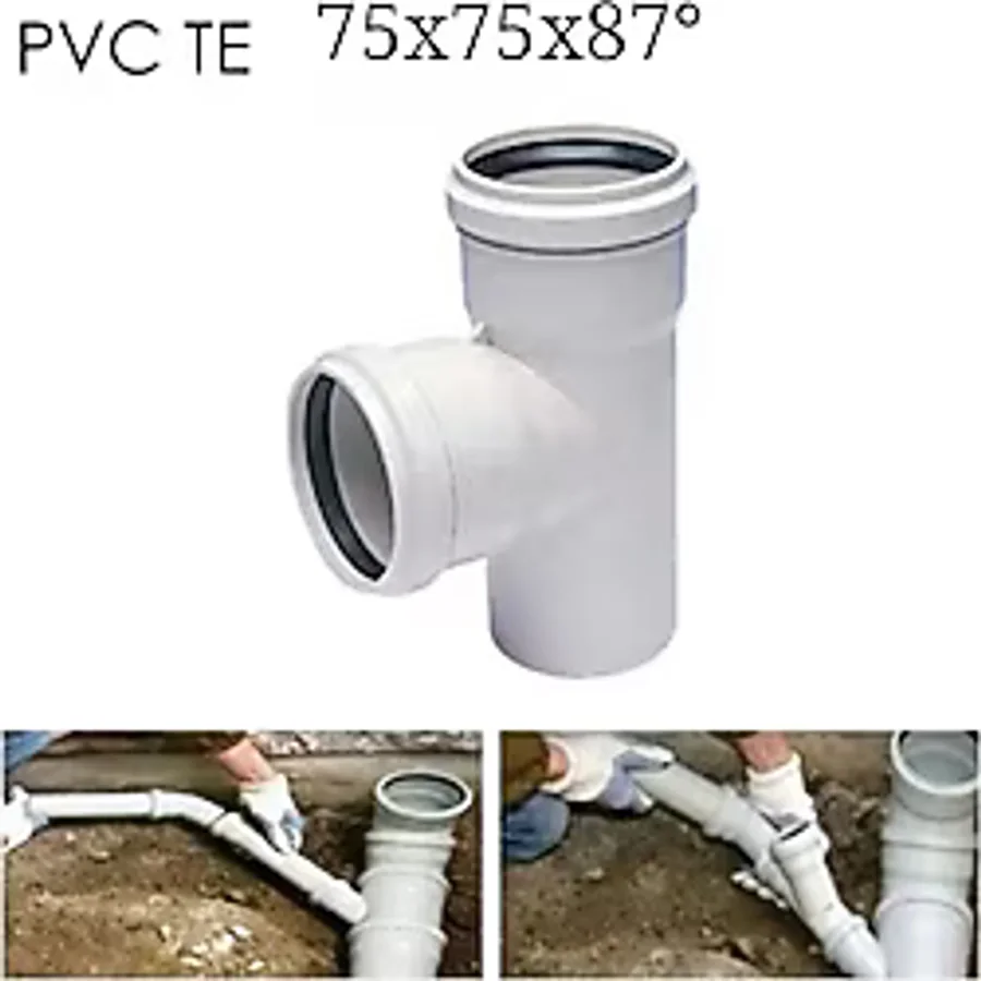 Mikasso 75X75X87 cm Pvc Boru Te Çatal Boru Pis Su Borusu Atık Su Borusu , Tesisat Borusu