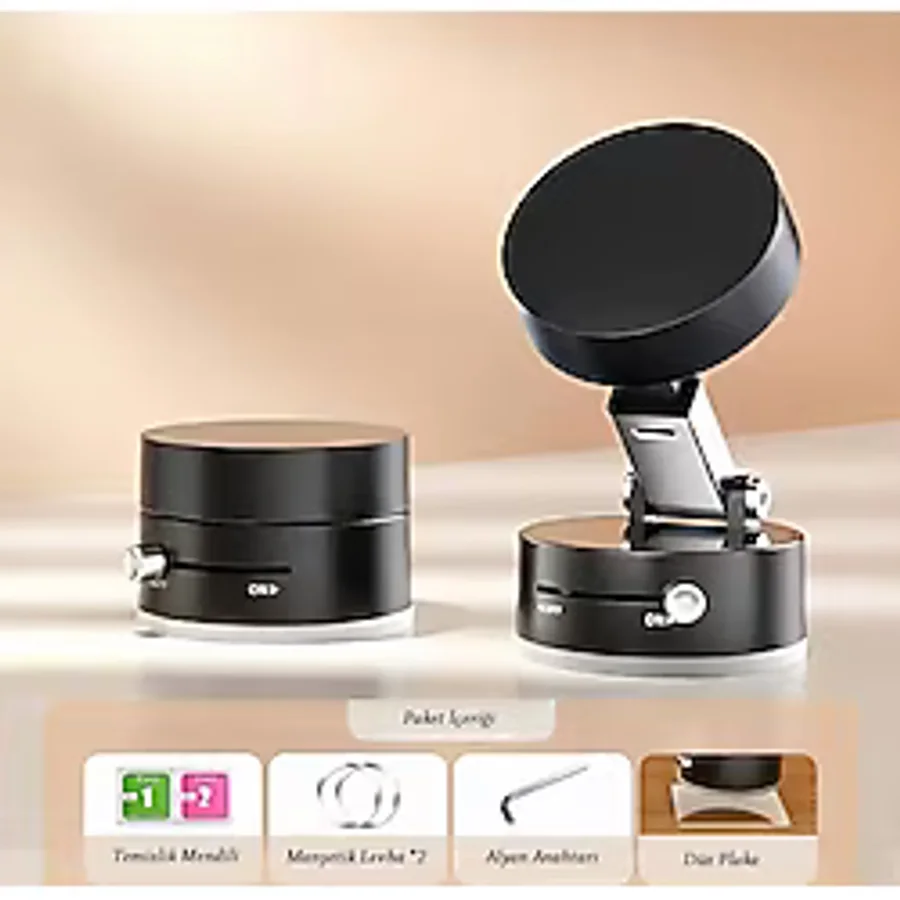 Mıknatıslı Katlanabilir Telefon Tutucu - Torpido Ve Cam Uyumlu